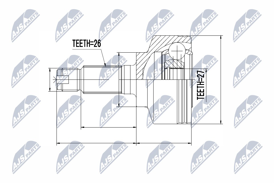 Zestaw przegubu, wał napędowy NTY NPZ-HD-063