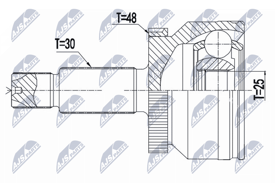 Zestaw przegubu, wał napędowy NTY NPZ-HY-558