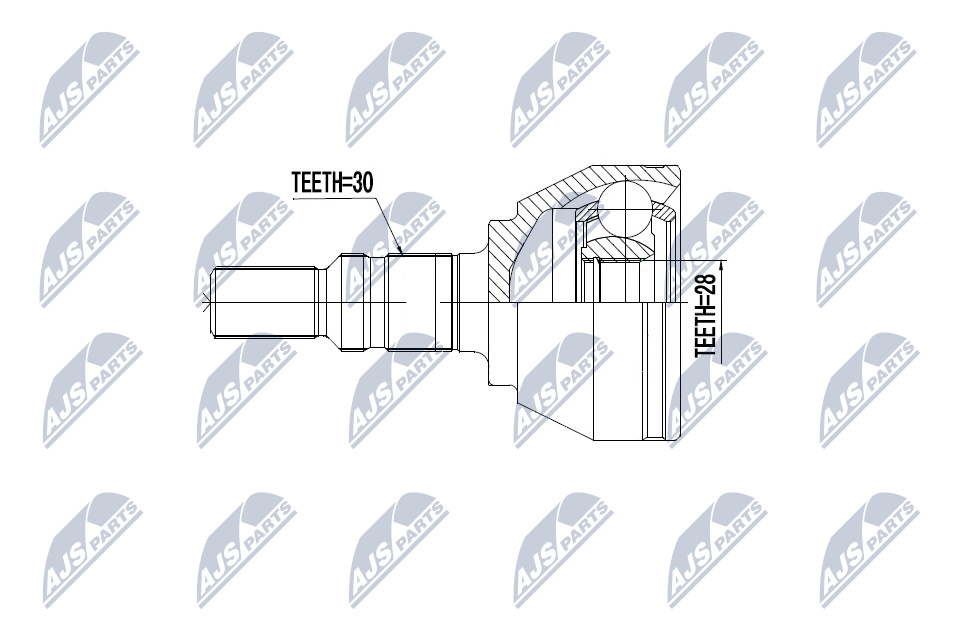 Zestaw przegubu, wał napędowy NTY NPZ-PL-040