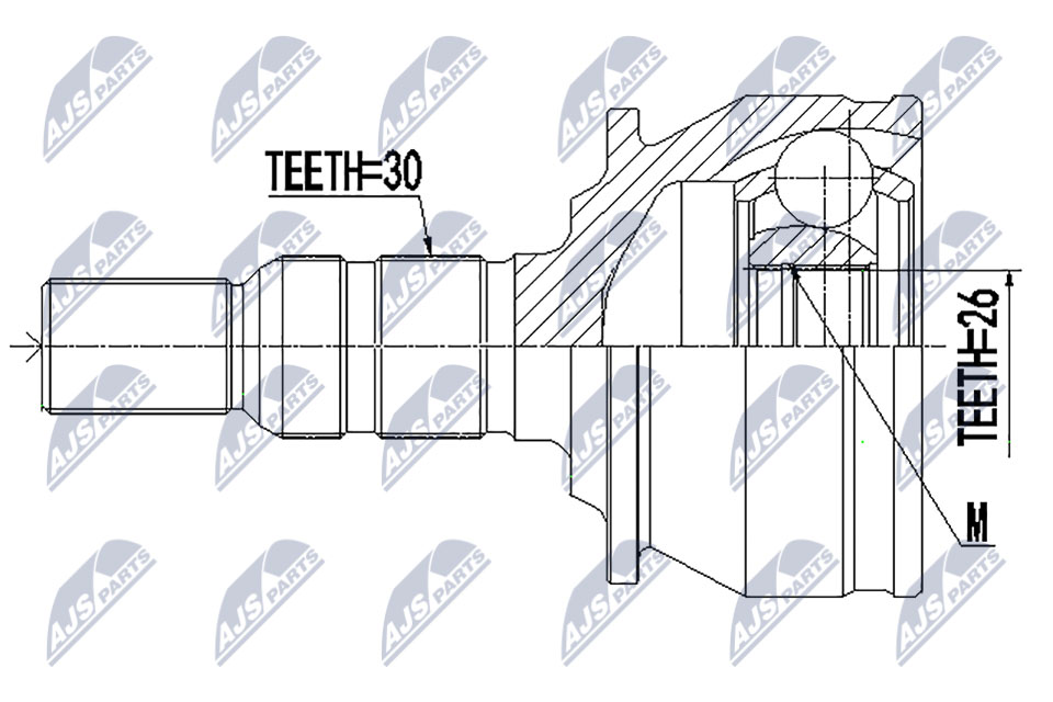 Zestaw przegubu, wał napędowy NTY NPZ-PL-045