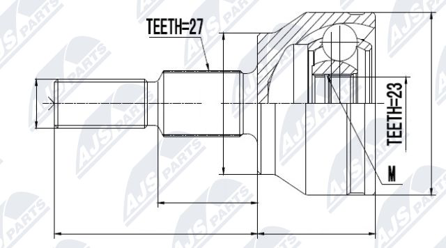 Zestaw przegubu, wał napędowy NTY NPZ-FR-049