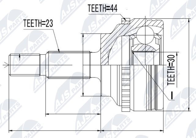 Zestaw przegubu, wał napędowy NTY NPZ-RE-020