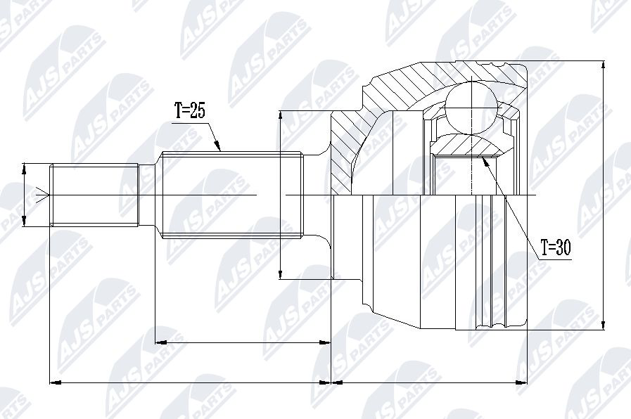Zestaw przegubu, wał napędowy NTY NPZ-RE-032