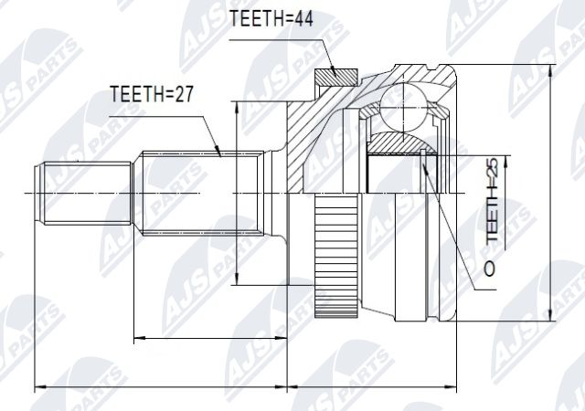 Zestaw przegubu, wał napędowy NTY NPZ-RE-033