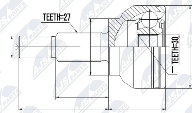 Zestaw przegubu, wał napędowy NTY NPZ-RE-036