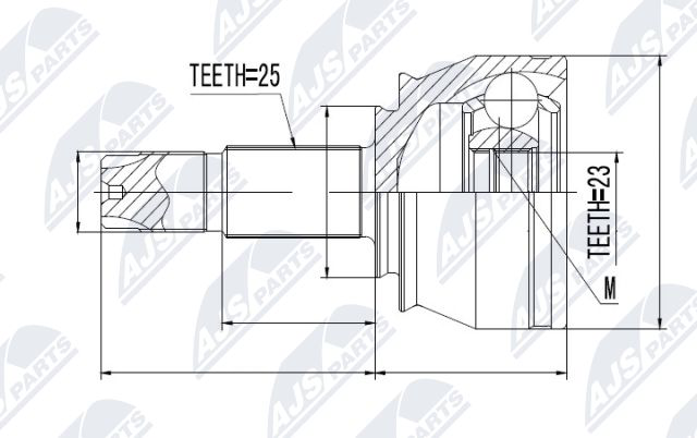Zestaw przegubu, wał napędowy NTY NPZ-FT-053