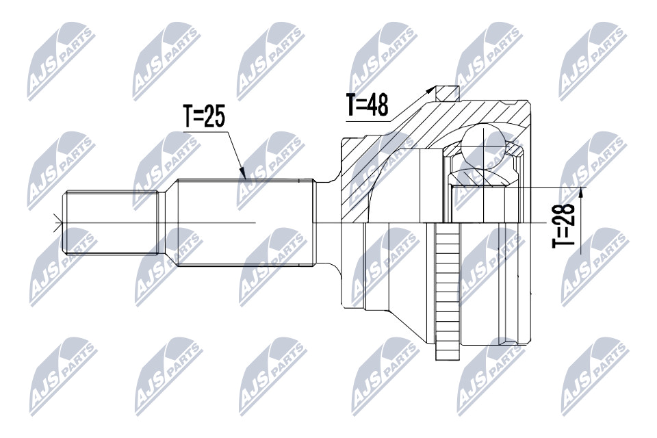 Zestaw przegubu, wał napędowy NTY NPZ-RE-051