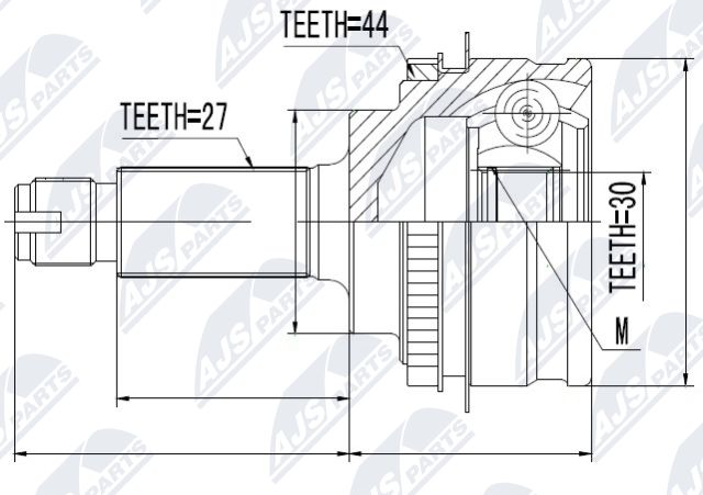 Zestaw przegubu, wał napędowy NTY NPZ-SB-013