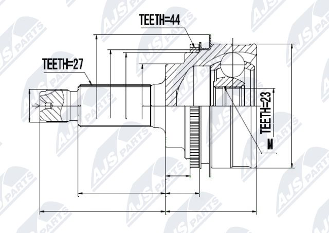 Zestaw przegubu, wał napędowy NTY NPZ-SB-017