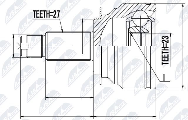 Zestaw przegubu, wał napędowy NTY NPZ-SB-020