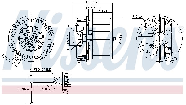 Wentylator wewnętrzny Nissens 87385