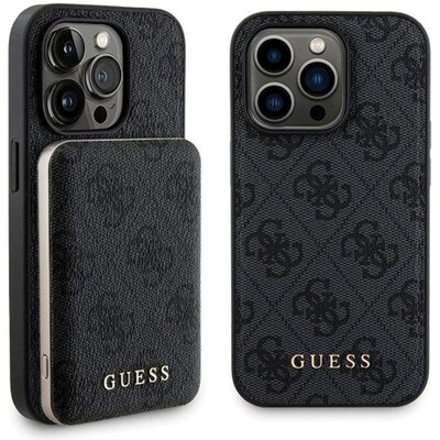 Oryginalne Etui IPHONE 13 PRO MAX Guess Hardcase + Powerbank MagSafe 4G Metal Logo 5000mAh (GUBPM5P13X4GEMGK) czarne