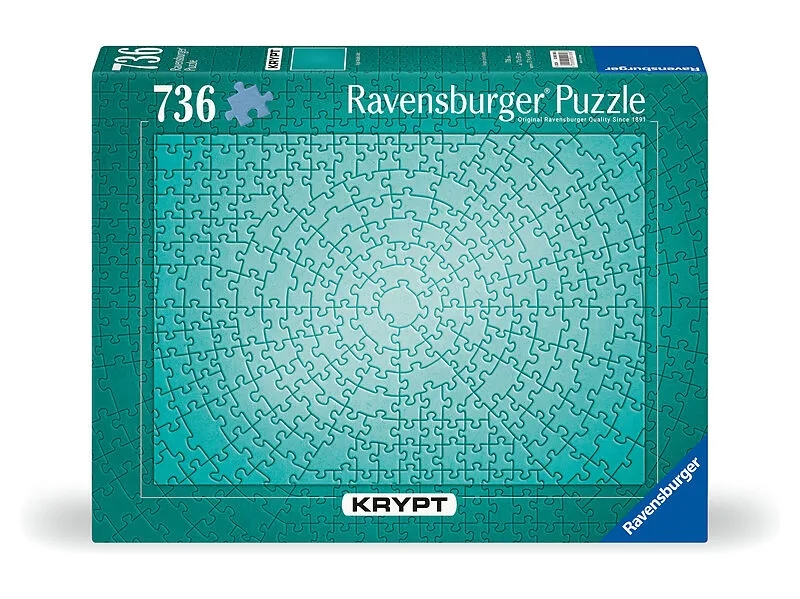 Ravensburger, Puzzle Krypt 731: Metallic Mint (12000189). Wiek: 12+