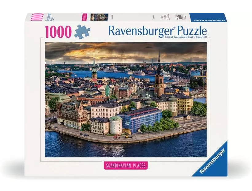 Ravensburger, Puzzle 1000: Skandynawskie miasto - Sztokholm (12000114). Wiek: 14+