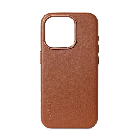 Etui Decoded Leather Case skórzane z MagSafe do iPhone 15 Pro Max - brązowe