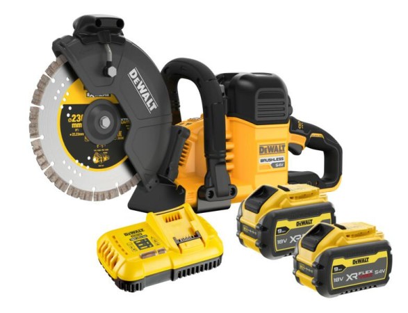 DEWALT.PRZECINARKA DO STALI I BETONU 54V 230mm DCS691X2 2x9,0Ah
