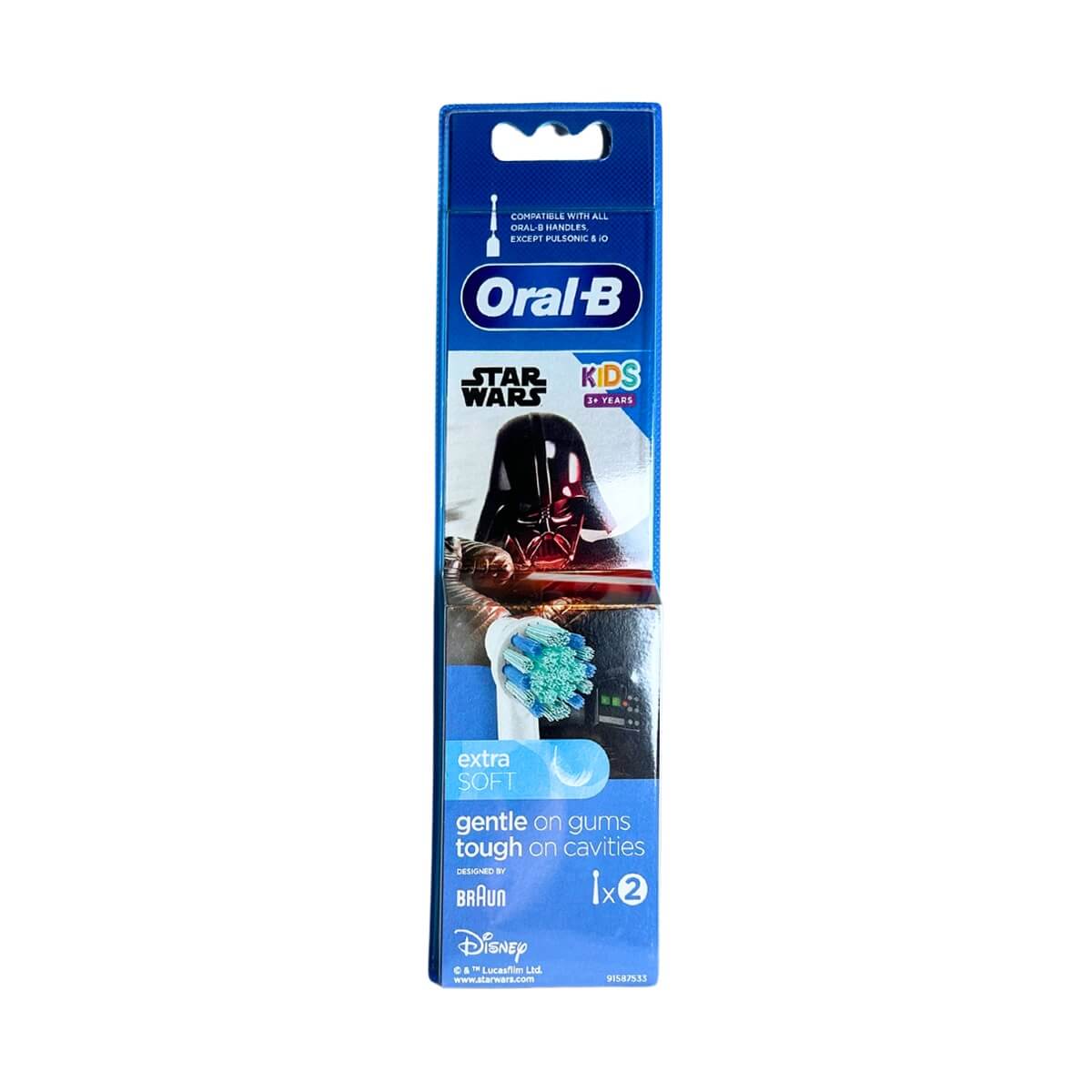 ORAL-B Kids 3+ STAR WARS Końcówki do szczoteczki elektrycznej dla dzieci 2 sztuki