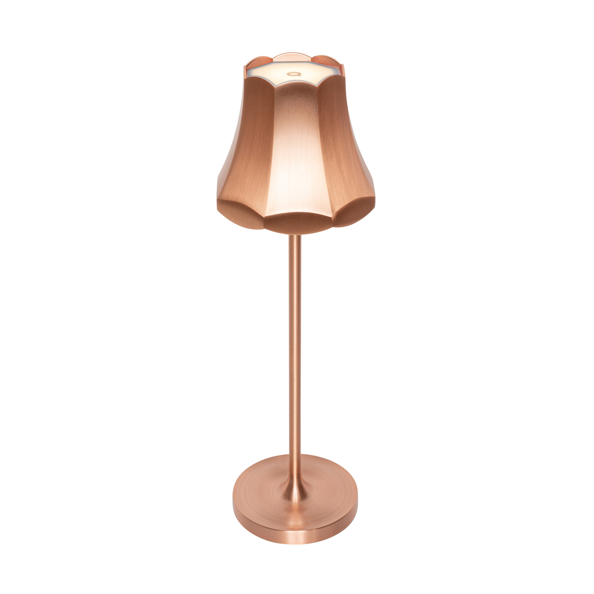 QAZQA Retro Lampa stołowa miedziana ładowalna IP44 - Granny