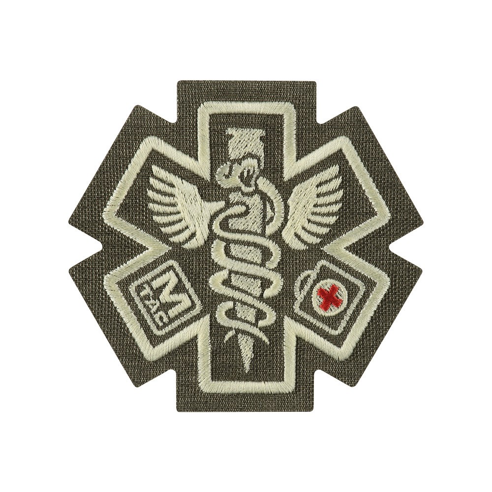 M-Tac - Naszywka medyczna haftowana Paramedic - Ranger Green - 51432023