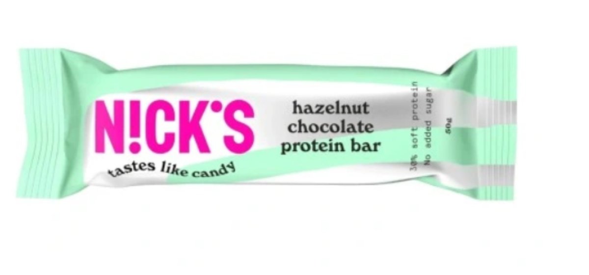 NICK`S Baton Protein Czekolada Orzech laskowy 50g