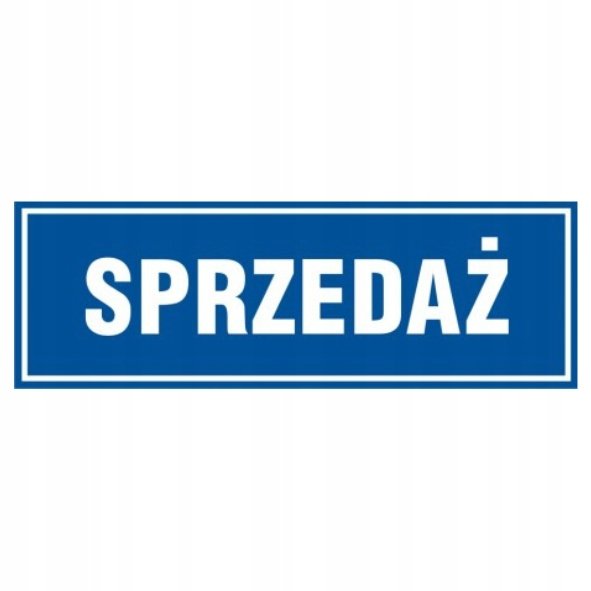 Znak tabliczka SPRZEDAŻ 10x30cm PCV 1mm tablica
