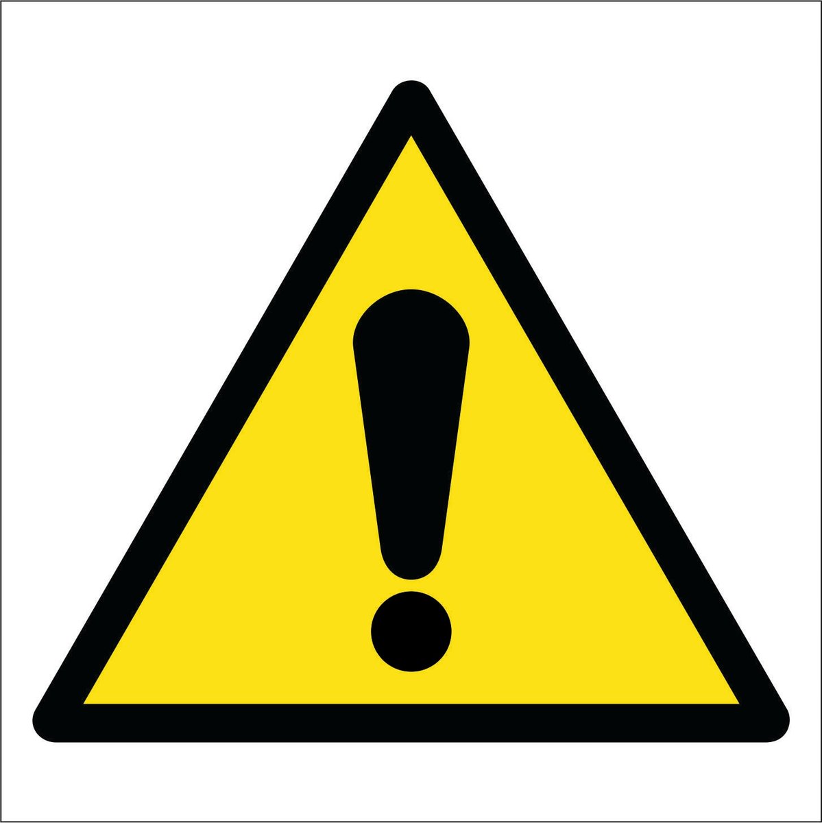 Tabliczka OGÓLNY ZNAK OSTRZEGAWCZY 10x10cm PCV 1mm