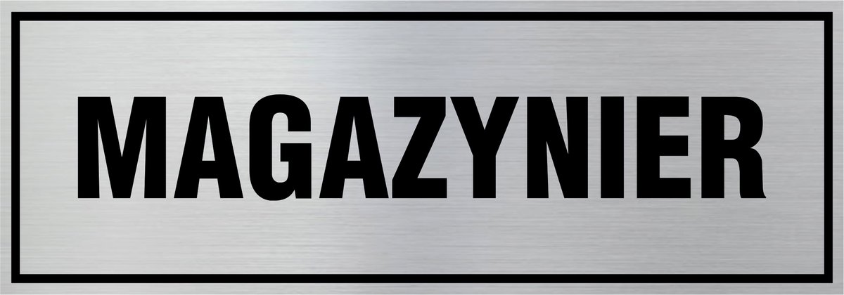 Tabliczka informacyjna, tabliczka na drzwi, MAGAZYNIER, GRAWER 7x20cm