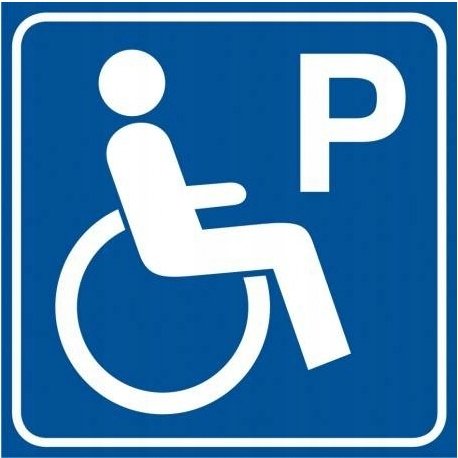 Tablica Parking dla niepełnosprawnych - format 15x15 cm