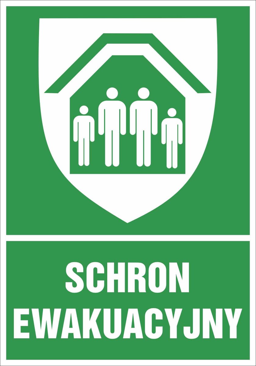 Tablica SCHRON EWAKUACYJNY 30x42cm PCV 3mm