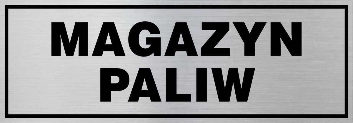 Tabliczka informacyjna, tabliczka na drzwi, MAGAZYN PALIW, GRAWER 7x20cm