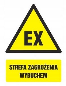 Tablica Strefa zagrożenia wybuchem EX - format 30x42cm