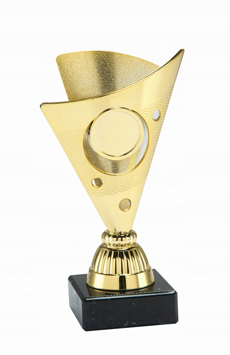 Puchar / Statuetka- tabliczka z grawerem  Trofeum złote mini, 15,5cm