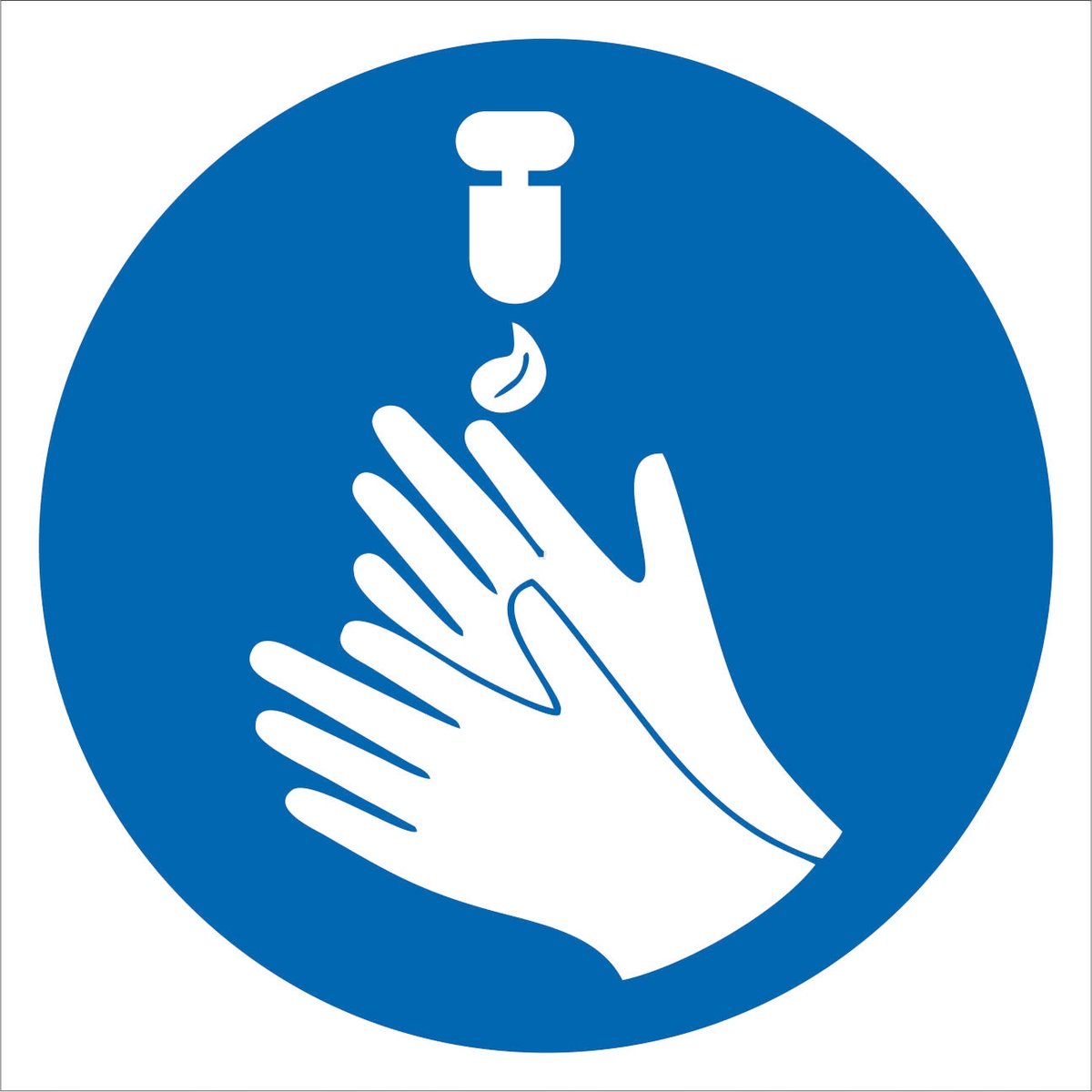 Tabliczka NAKAZ DEZYNFEKCJI RĄK 10x10cm PCV1mm