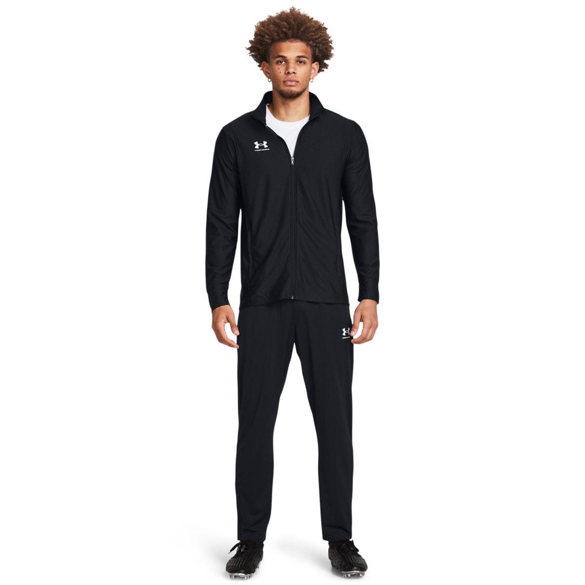Męskie spodnie do piłki nożnej Under Armour UA M's Challenger Pique Pant - czarne - UNDER ARMOUR