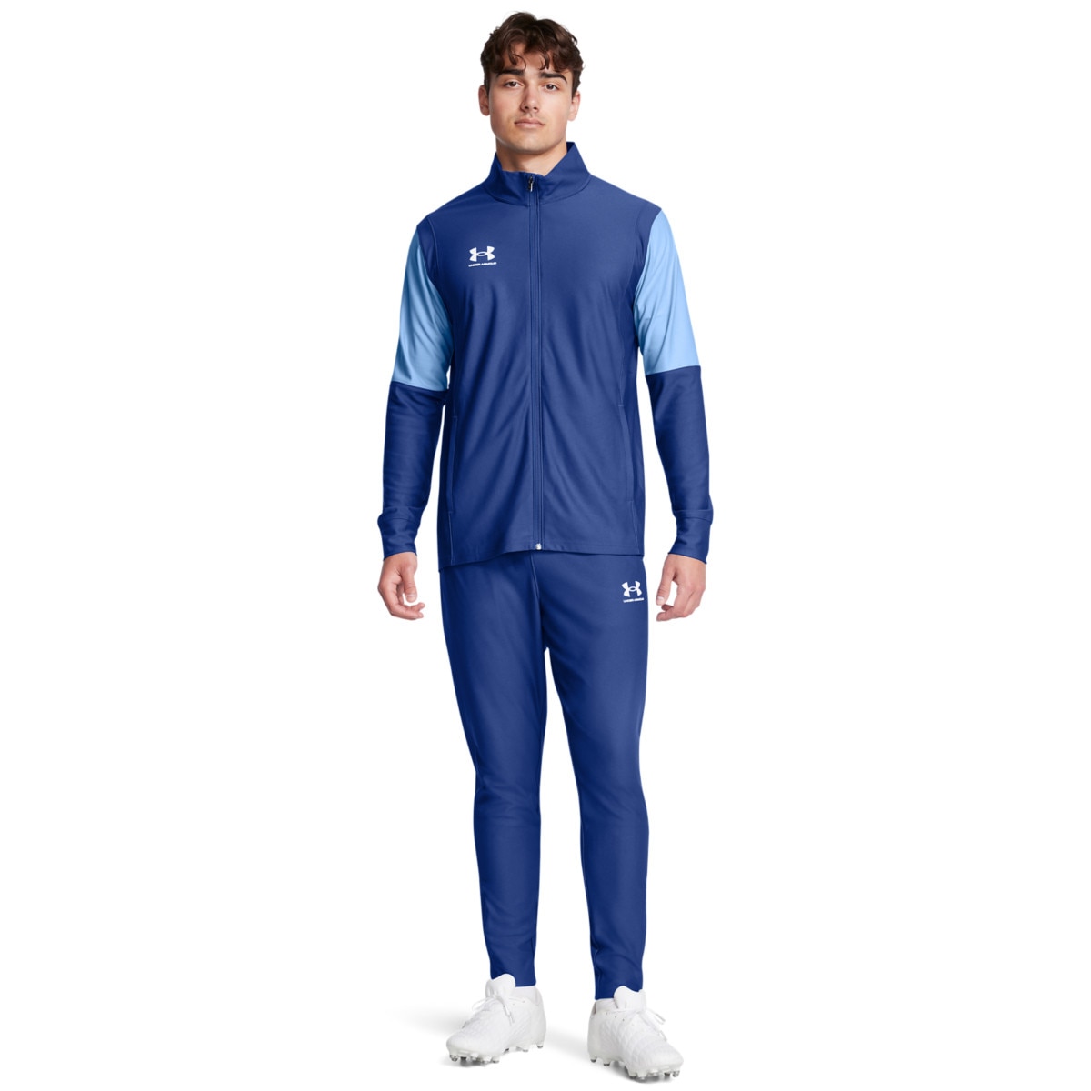Męski dres komplet treningowy Under Armour UA M's Challenger Tracksuit - niebieski - UNDER ARMOUR