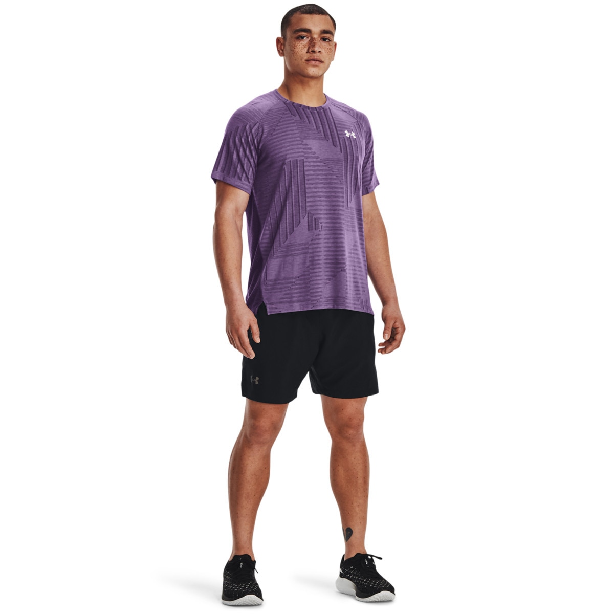 Męskie spodenki do biegania Under Armour LAUNCH ELITE 2in1 7''- czarne - UNDER ARMOUR