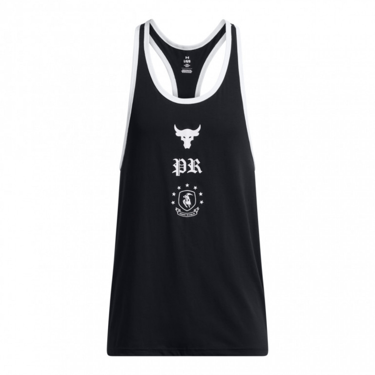 Męski top treningowy Under Armour Project Rock Racer Tank Boh - czarny - UNDER ARMOUR