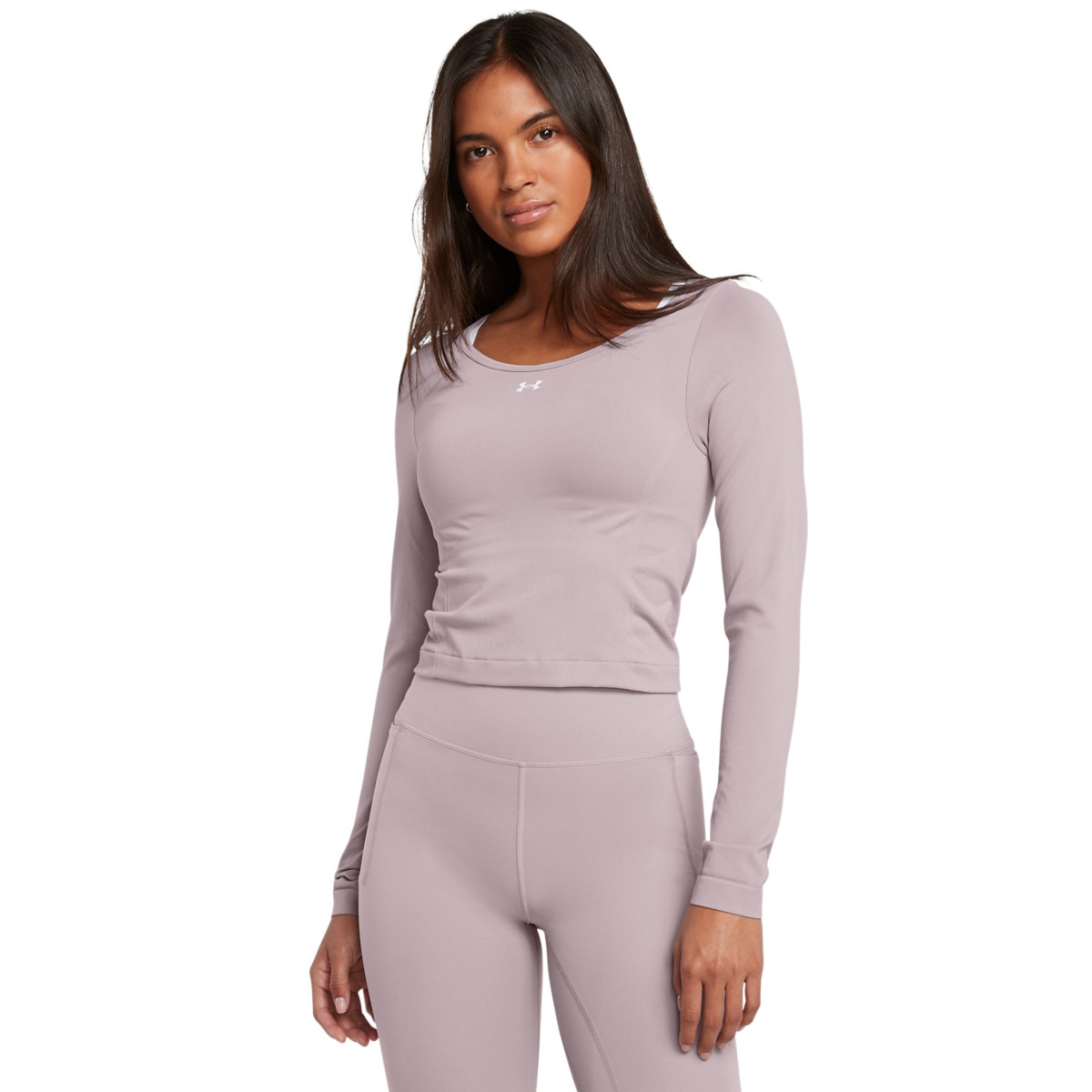 Damski longsleeve treningowy Under Armour UA Vanish Seamless LS - beżowy - UNDER ARMOUR