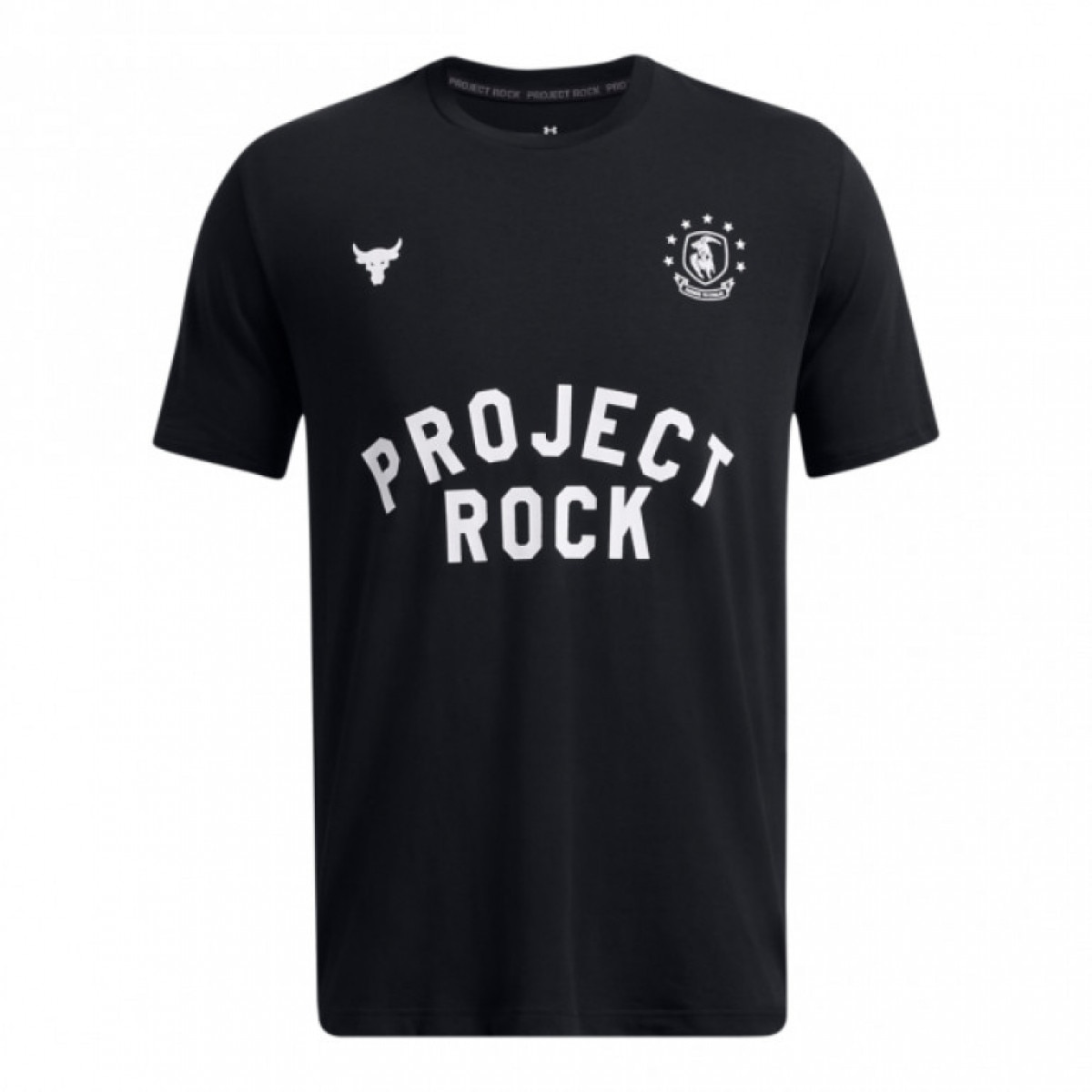 Męska koszulka treningowa Under Armour Project Rock Ss Boh - czarna - UNDER ARMOUR