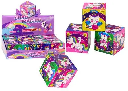 Magiczna kostka edukacyjna Jednorożce - Leantoys