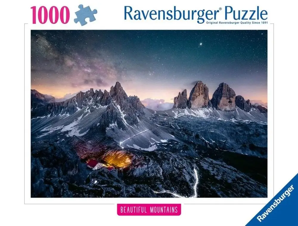 Puzzle 1000 Tre Cime, Dolomity - Ravensburger