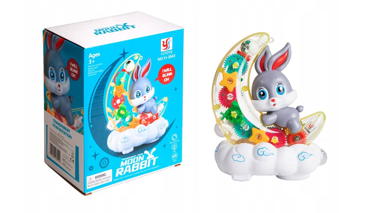 Interaktywny KRÓLIK lampka Nocna 2w1