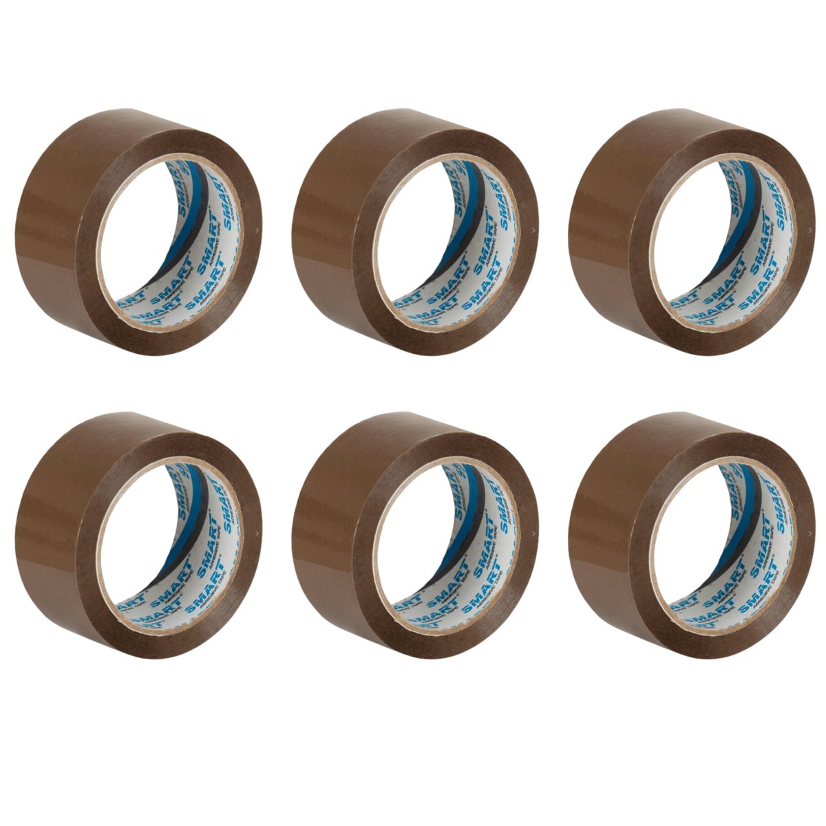 Taśma Pakowa 50Y Brązowa Szerokość 48Mm Klej Akrylowy 6 Sztuk Wytrzymała