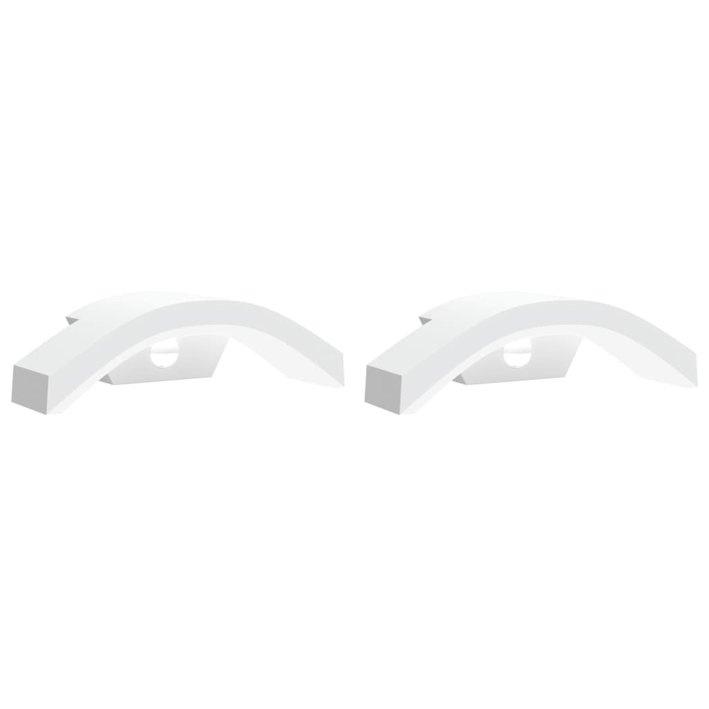 vidaXL Zewnętrzne kinkiety LED z czujnikami, 2 szt., białe, aluminium