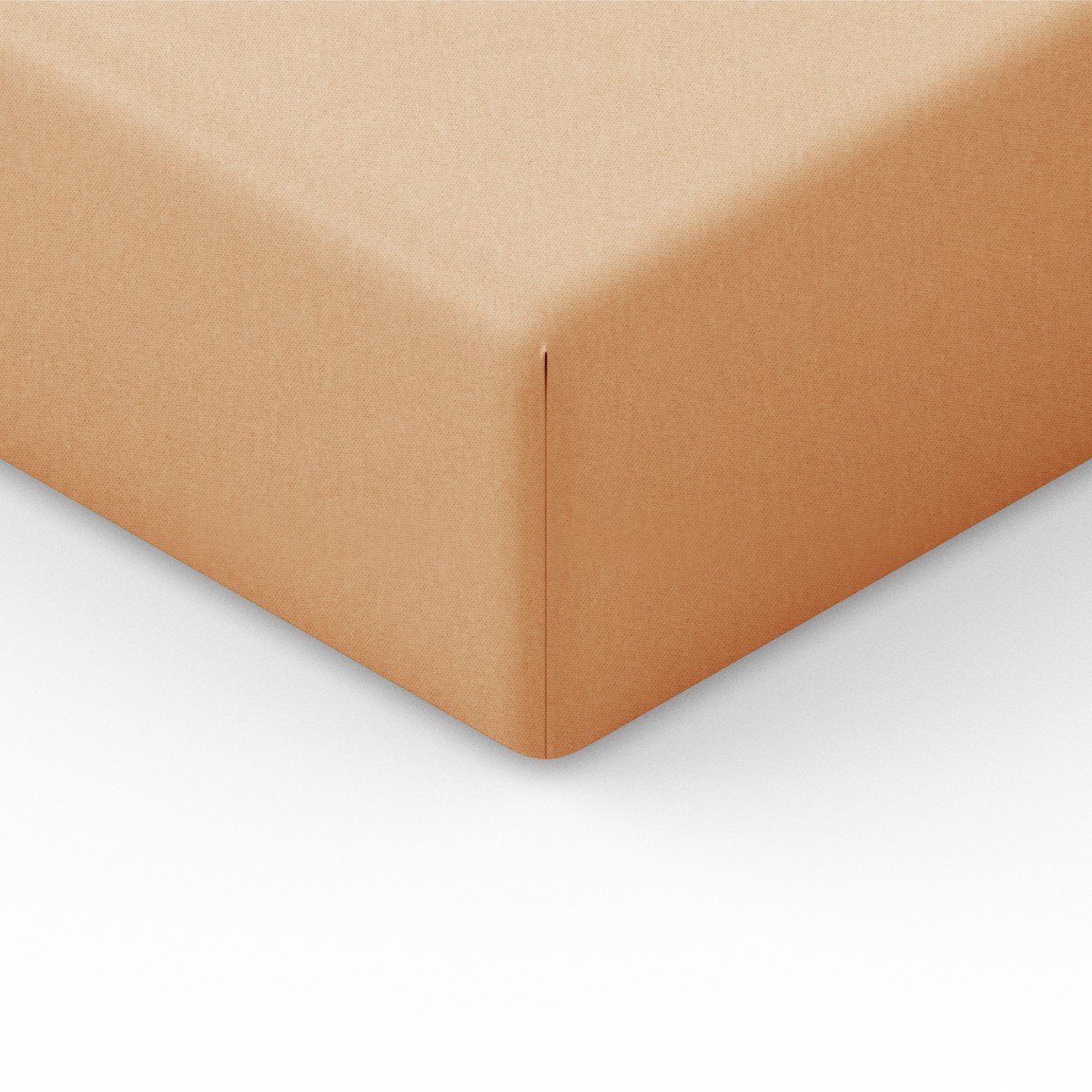 Spod Igły i Nitki Prześcieradło Jersey z gumką 140x200 cm beżowe