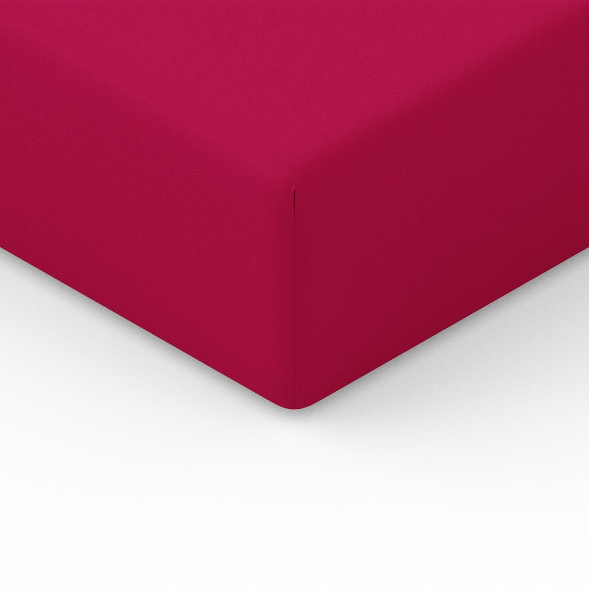 Spod Igły i Nitki Prześcieradło Jersey z gumką 140x200 cm bordowe
