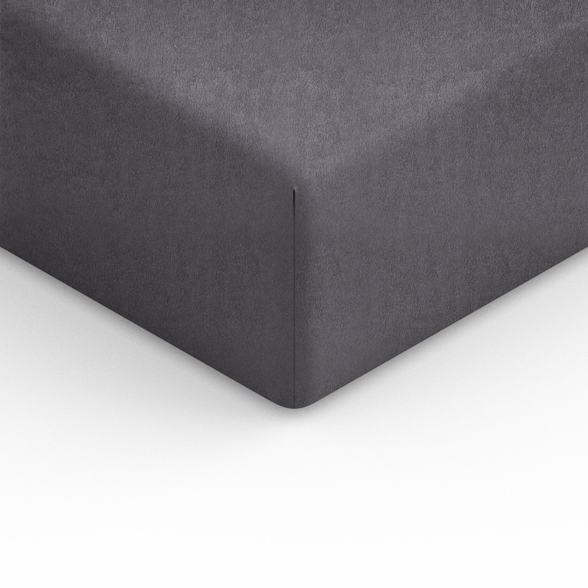 Spod Igły i Nitki Prześcieradło Frotte z gumką 160x200 cm grafitowy