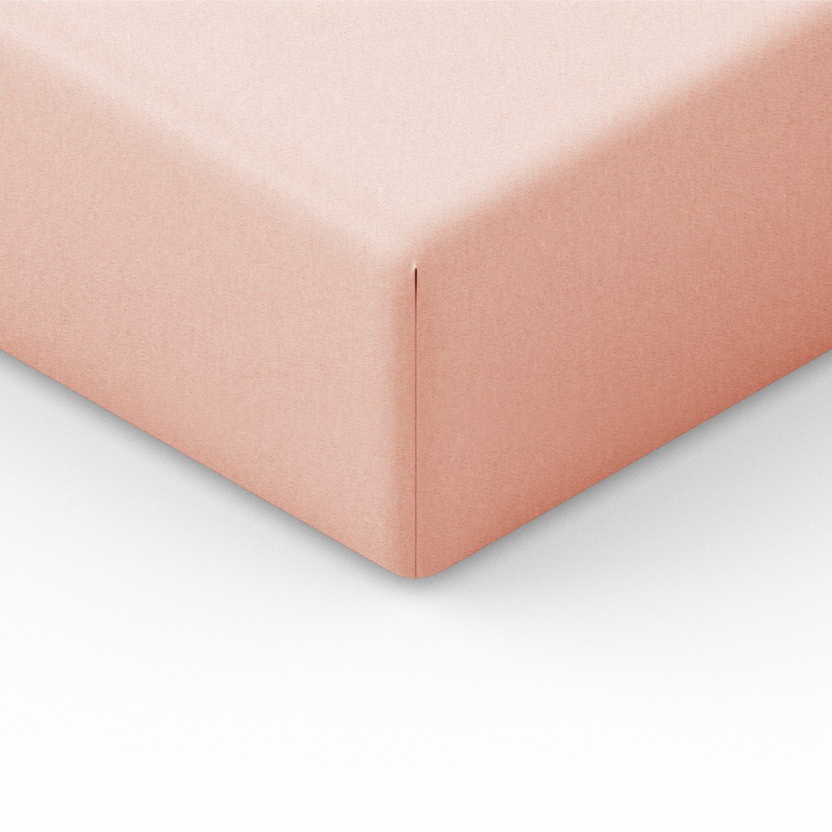 Spod Igły i Nitki Prześcieradło Jersey z gumką 180x200 cm pudrowe