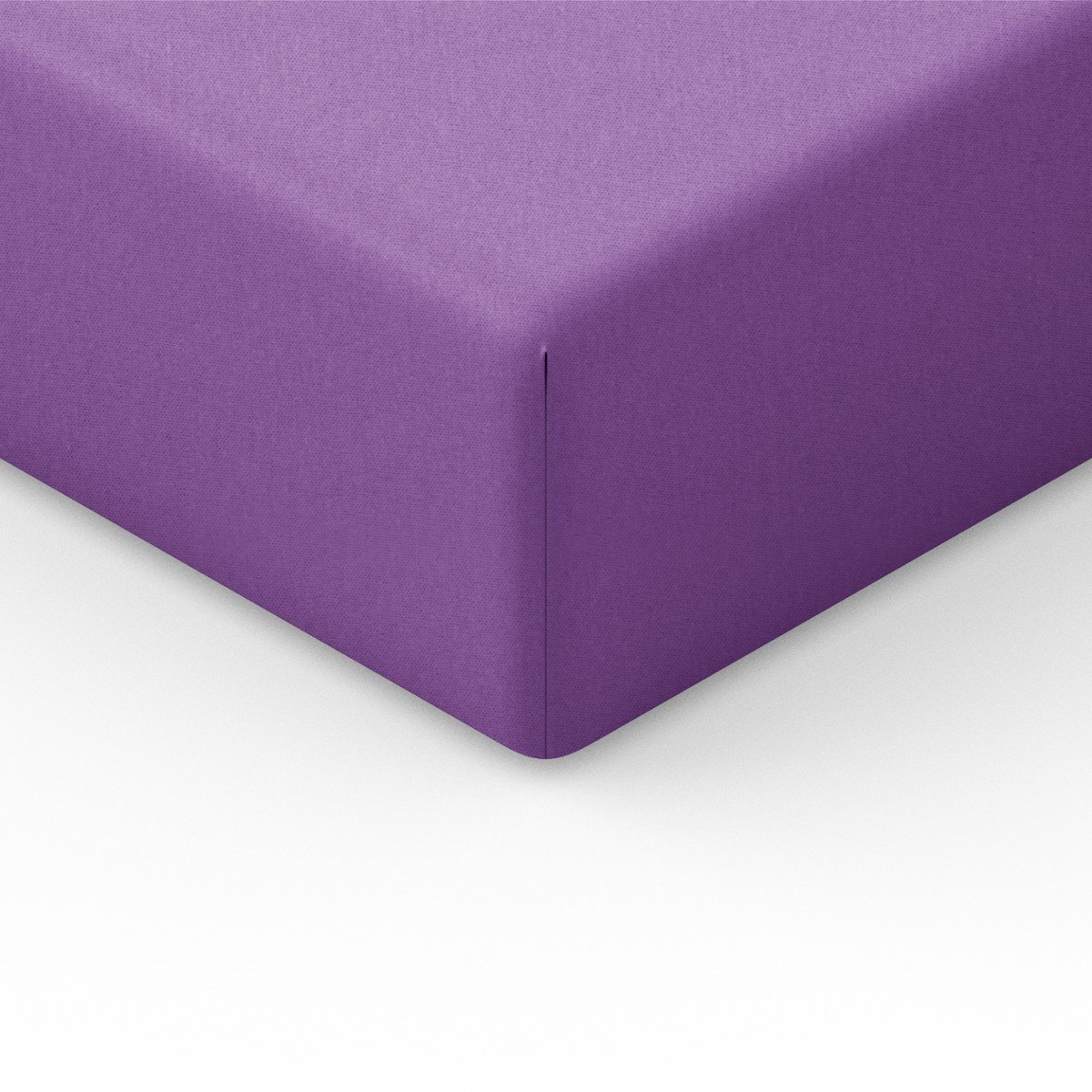 Spod Igły i Nitki Prześcieradło Jersey z gumką 140x200 cm fioletowe