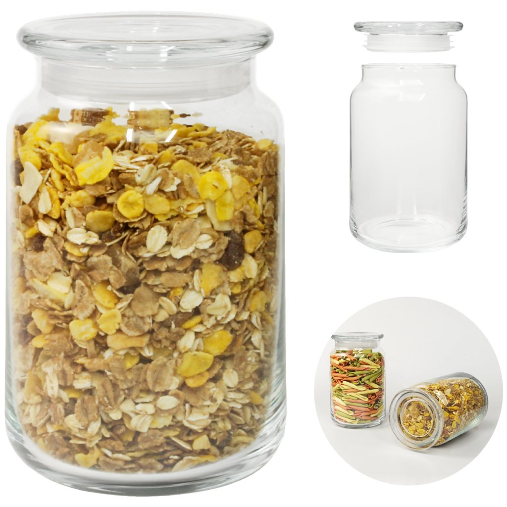 SŁOIK 880ml szklany pojemnik kuchenny EKO ze szklanym wieczkiem